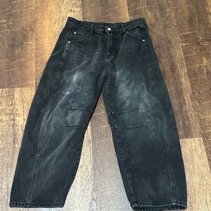 Black Barrel Denim Jeans